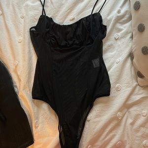 Black Mesh Princess Polly Bodysuit Never Worn